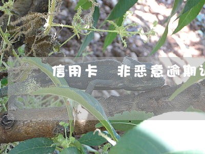 信用卡 非恶意逾期证明范本 信用卡 非恶意逾期证明范本